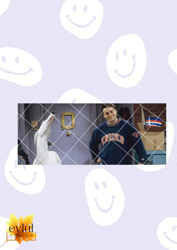 Friends Joey Tam Tur Baskılı Özel Tasarım Renkli Baskılı Kupa Bardak - Resim 2