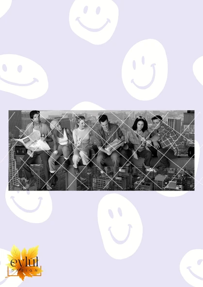 Friends Tam Tur Afiş Baskılı Özel Tasarım Renkli Baskılı Kupa Bardak - Resim 2