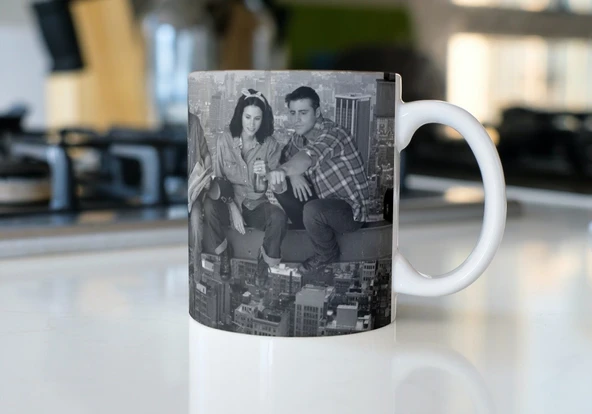 Friends Tam Tur Afiş Baskılı Özel Tasarım Renkli Baskılı Kupa Bardak - Resim 4