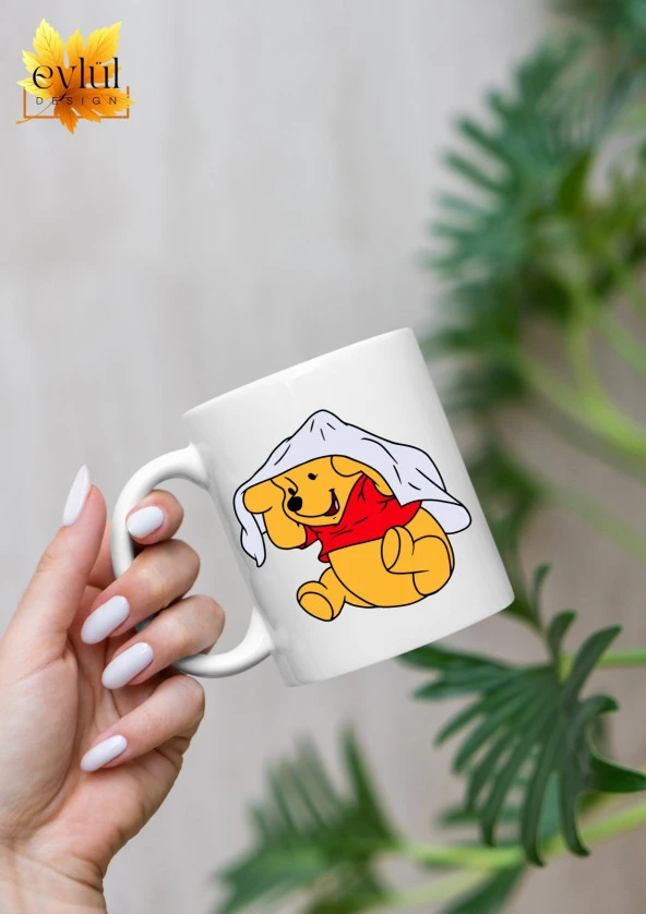 Winnie the Pooh Temalı Sevimli Eğlenceli Özel Tasarım Baskılı Kupa Bardak Hediye Bardak