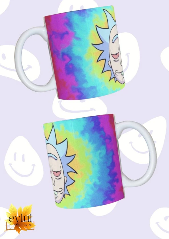 Rick And Morty Rick Sanchez Baskılı Eğlenceli Özel Tasarım Renkli Baskılı Kupa Bardak