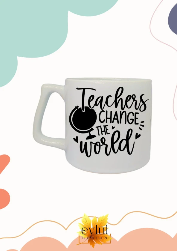 Öğretmen Temalı Özel Tasarım Baskılı Lüks Seramik Kupa Bardak Öğretmenler Günü Hediyesi