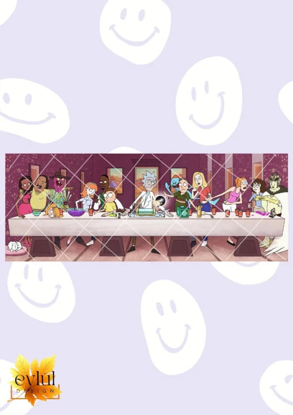 Rick And Morty Son Akşam Yemeği Temalı Baskılı Eğlenceli Özel Tasarım Renkli Baskılı Kupa Bardak - Resim 2