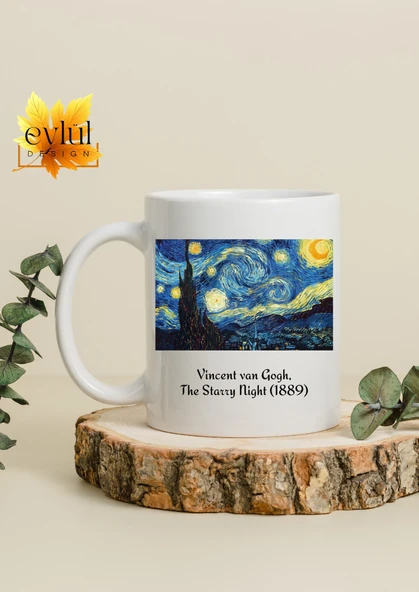 Vincent Van Gogh Eserler Özel Tasarım Baskılı Kupa Bardak - Hediye Kahve Bardağı - 2