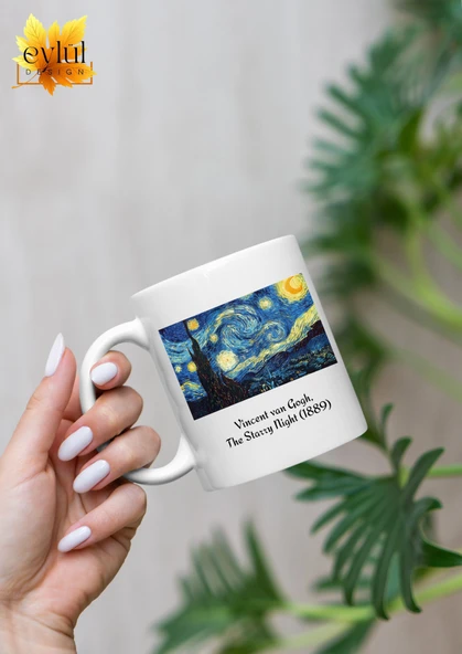 Vincent Van Gogh Eserler Özel Tasarım Baskılı Kupa Bardak - Hediye Kahve Bardağı