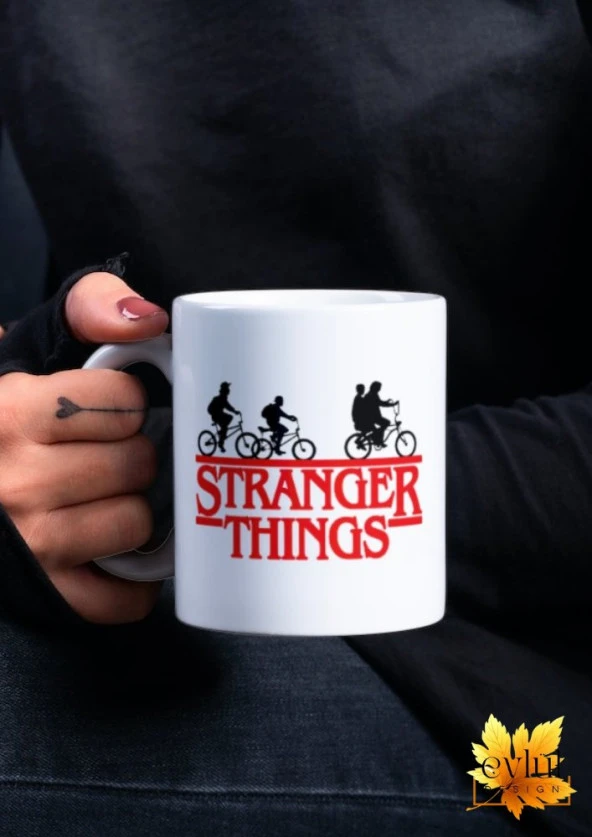 Stranger Things Baskılı Özel Tasarım Renkli Baskılı Kupa Bardak