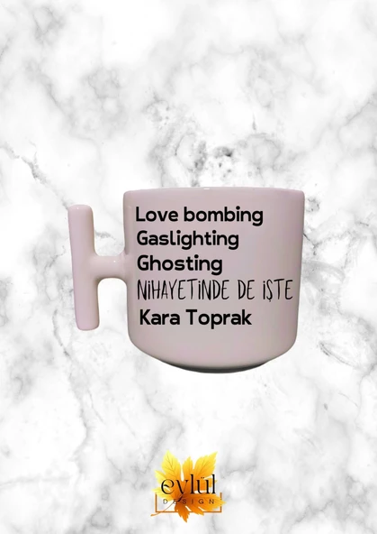 Krem Rengi T Saplı Eğlenceli Gibi Replik Yazılı Özel Tasarım Baskılı T Kupa Bardak Latte Bardağı ürün görseli