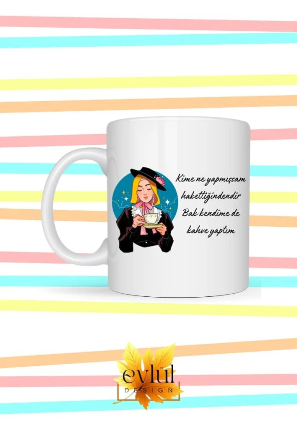 Kime Ne Yapmışsam Yazılı Kupa Özel Tasarım Eğlenceli Baskılı Kupa Bardak Hediye Kupa ürün görseli
