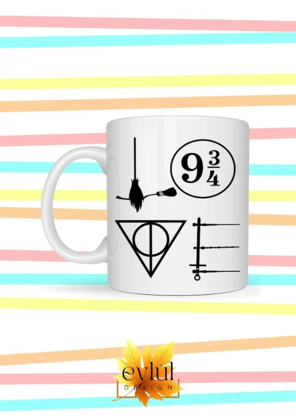 Harry Potter Temalı Love Yazılı Özel Tasarım Baskılı Kupa Bardak Hediye Kahve Bardağı
