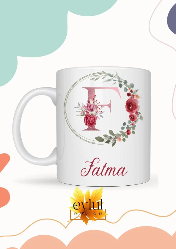 Fatma Yazılı Kupa Bardak Baskılı İsim Kupa Bardak Kahve Bardağı Doğum Günü Hediye Kupa ürün görseli
