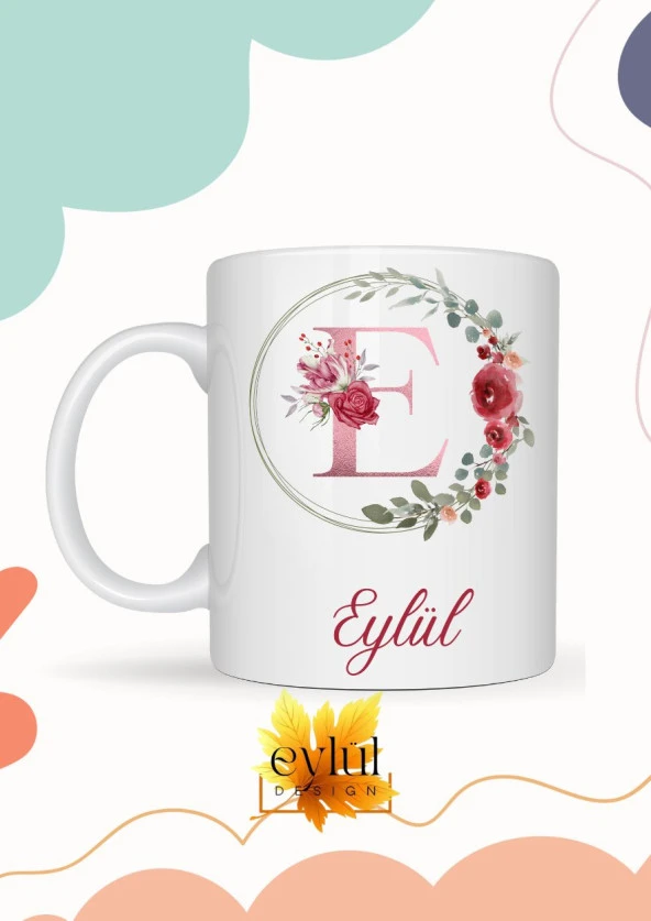 Eylül Yazılı Kupa Bardak Baskılı İsim Kupa Bardak Kahve Bardağı Doğum Günü Hediye Kupa ürün görseli