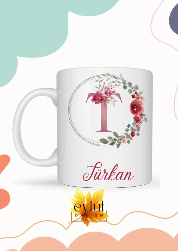 Türkan Yazılı Kupa Bardak Baskılı İsim Kupa Bardak Kahve Bardağı Doğum Günü Hediye Kupa ürün görseli