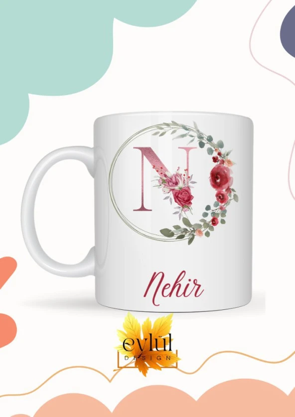 Nehir Yazılı Kupa Bardak Baskılı İsim Kupa Bardak Kahve Bardağı Doğum Günü Hediye Kupa