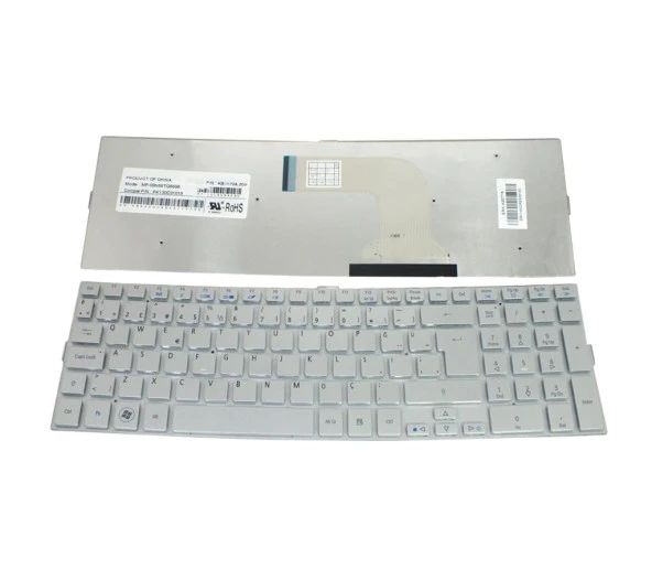 Acer Aspire 5943, 5943G, 5950G, 5950, 8943, 8943G 8950g Klavye Gri TR PK130C31019, MP-09N66TQ6698, KB.I170A.204