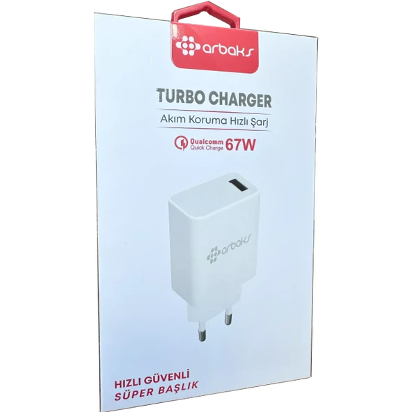 67W USB Turbo Hızlı Qualcomm Şarj Balığı Arbaks ARB-406