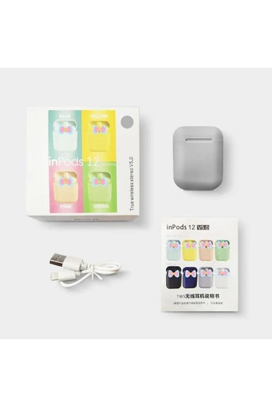 AbaTech NOVA 9 HUAWEİ - NOVA Y90 HUAWEİ UYUMLU İNPODS GRİ KABLOSUZ BLUETOOTH KULAKLIK - Resim 2