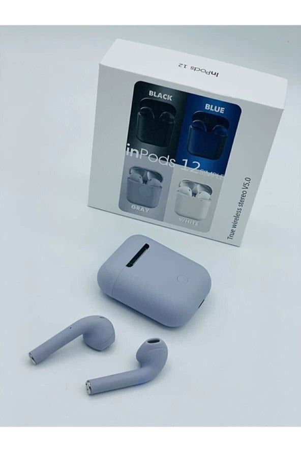 AbaTech İOS 6 - İOS 6S - 6 PLUS UYUMLU İNPODS GRİ KABLOSUZ BLUETOOTH KULAKLIK
