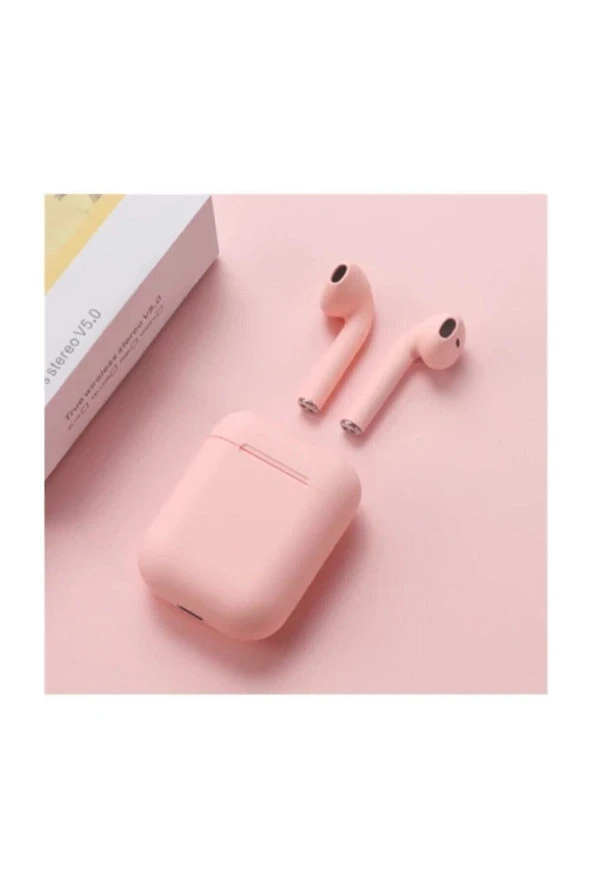 AbaTech TECNO SPARK TÜM MODELLER İLE UYUMLU İNPODS PEMBE KABLOSUZ BLUETOOTH KULAKLIK - Resim 2