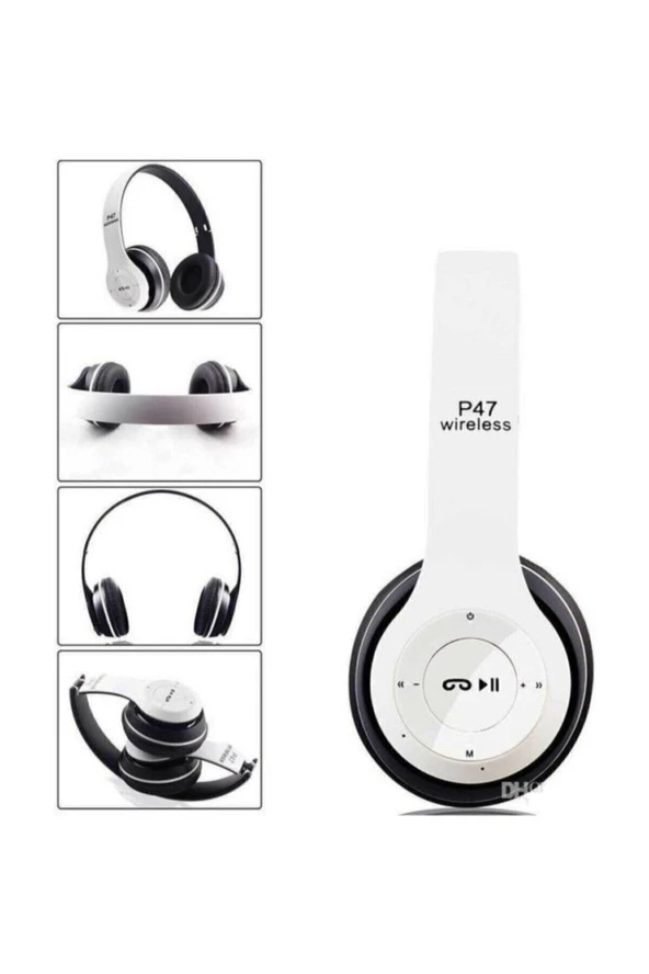 AbaTech CASPER VİA F20 - CASPER VİA F30 UYUMLU P47 BEYAZ KABLOSUZ BLUETOOTH KULAKLIK