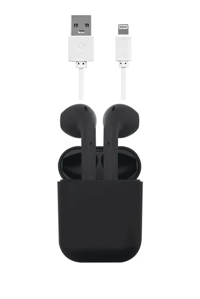 AbaTech SAMSUNG A70 - SAMSUNG A71 UYUMLU İNPODS SİYAH KABLOSUZ BLUETOOTH KULAKLIK - Resim 5