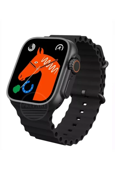 AbaTech SAMSUNG A50 - SAMSUNG A51 UYUMLU WATCH 8 800T ULTRA 49MM AKILLI SAAT ÇİFT KORDONLU