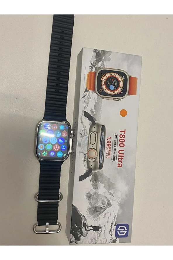 REALME C21Y - REALME C25S UYUMLU WATCH 8 800T ULTRA 49MM AKILLI SAAT ÇİFT KORDONLU