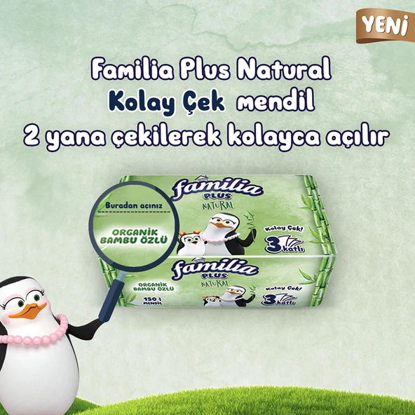 Familia Plus Natural Çek Al Mendil 150li (18 Paket x 150 Yaprak) - 3