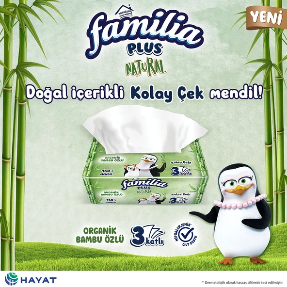 Familia Plus Natural Çek Al Mendil 150li (18 Paket x 150 Yaprak) - 6