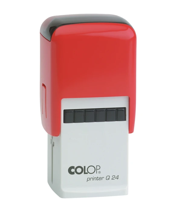 COLOP Q24 KARE KIRMIZI KASA SİYAH KEÇE - 24X24MM