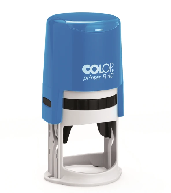 COLOP R40 YUVARLAK MAVİ KASA MAVİ KEÇE - 40MM