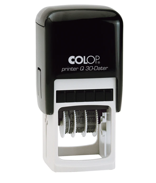 COLOP Q30 TARİH KAŞE(TR) SİYAH KASA MAVİ/KIRMIZI KEÇE - 30X30MM