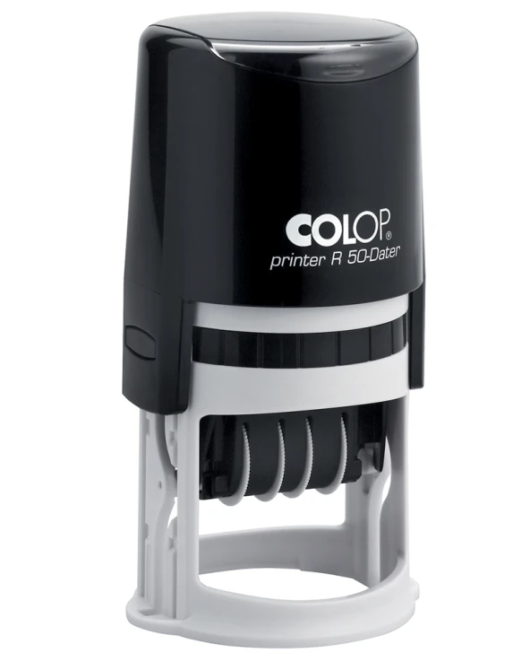 COLOP R50 TARİH KAŞE(TR) SİYAH KASA MAVİ/KIRMIZI KEÇE - 50MM
