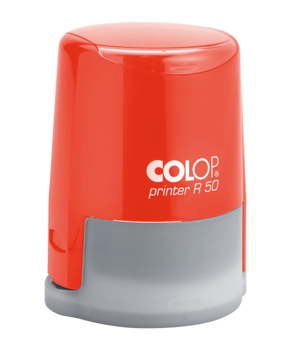 COLOP R50 YUVARLAK KIRMIZI KASA SİYAH KEÇE - 50MM - 2