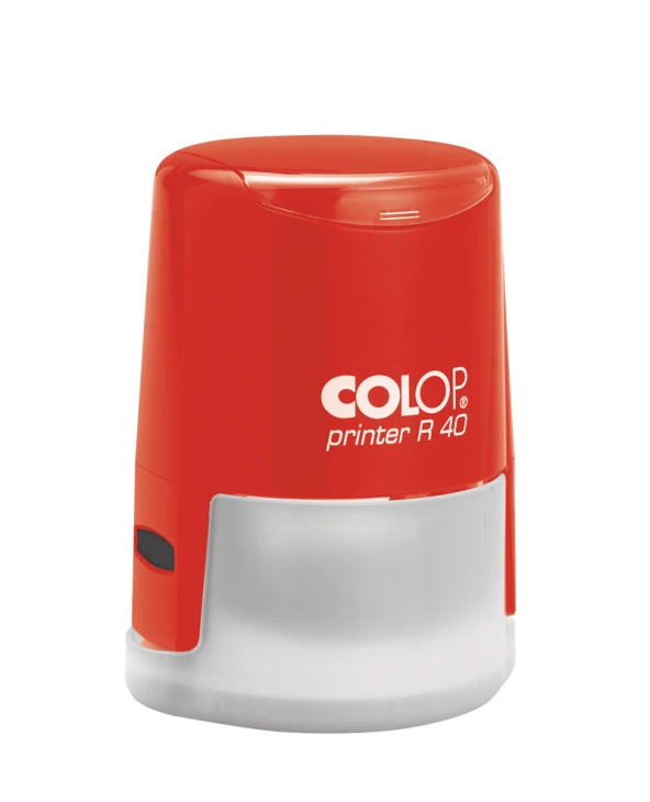 COLOP R40 YUVARLAK KIRMIZI KASA SİYAH KEÇE - 40MM - 4