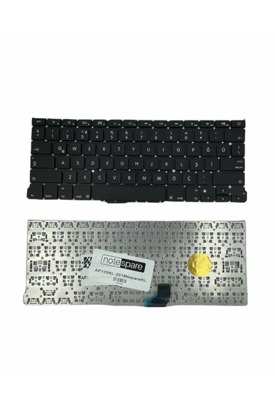 MacBook ile Uyumlu Pro 13" A1502 2013 Laptop Klavye Siyah TR