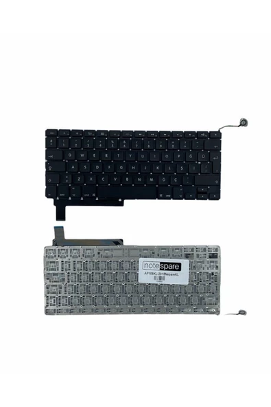 MacBook ile Uyumlu Pro 15" A1286 Laptop Klavye Siyah TR