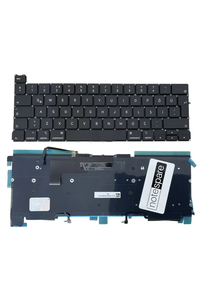 MacBook ile Uyumlu Pro 13" M1 A2338 2020 Klavye Işıklı Siyah Büyük Enter Versiyon TR