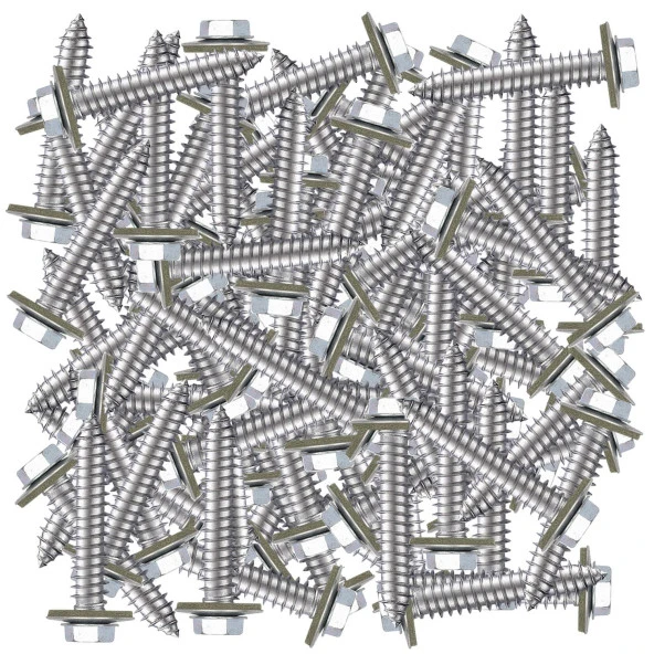 Betofast Vidası 6.3x45 mm Paket 100 ADET Sivri Uçlu Çatı Panel Beton Ağaç Vidası - 6