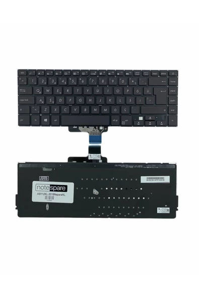 Asus ile Uyumlu VivoBook S5100UQ, S5100UR, S510U Notebook Klavye Işıklı Siyah TR