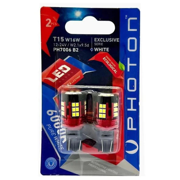 Photon T15 W16W 12-24V 39 LED EXCLUSIVE (2'Lİ BLİSTER) PH7006 B2 ürün görseli 1