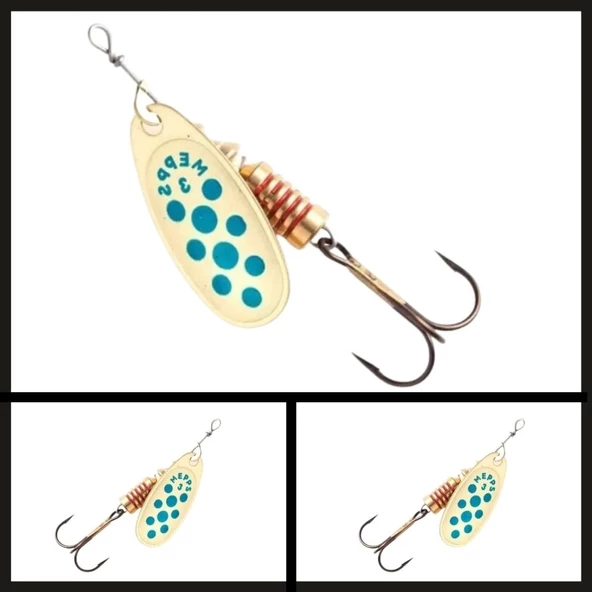 Uyguna-Yakala Altın/mavi Noktalı No:0 Comet Döner Kaşık-ÖKŞ.060 ürün görseli