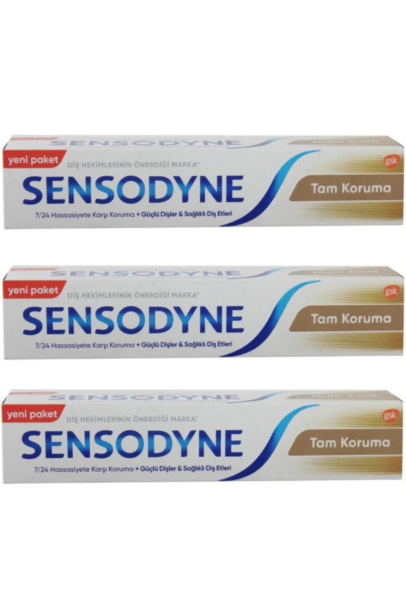 Sensodyne   Tam Koruma Diş Macunu 75 Ml 3 Adet