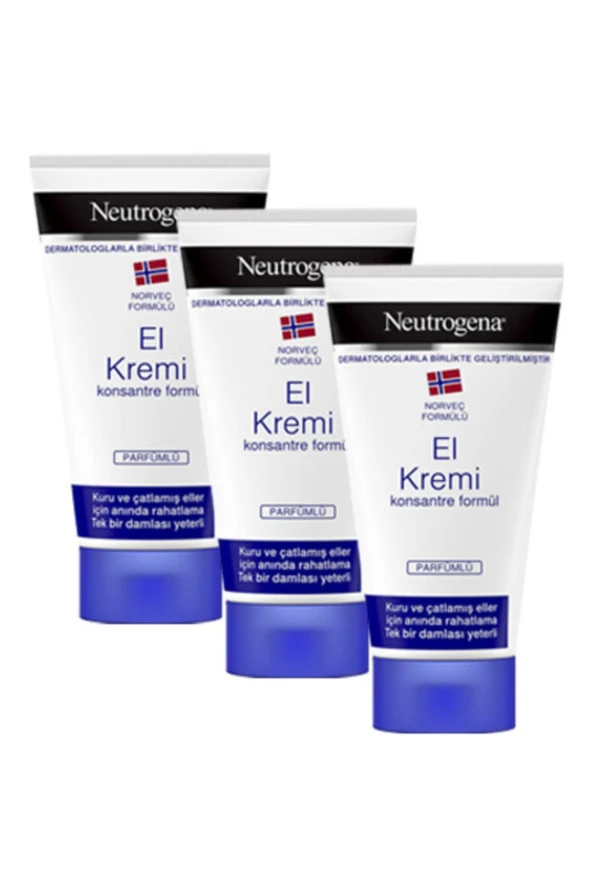 Neutrogena   Norveç Formülü El Kremi Parfümlü 50 Ml X 3 Adet