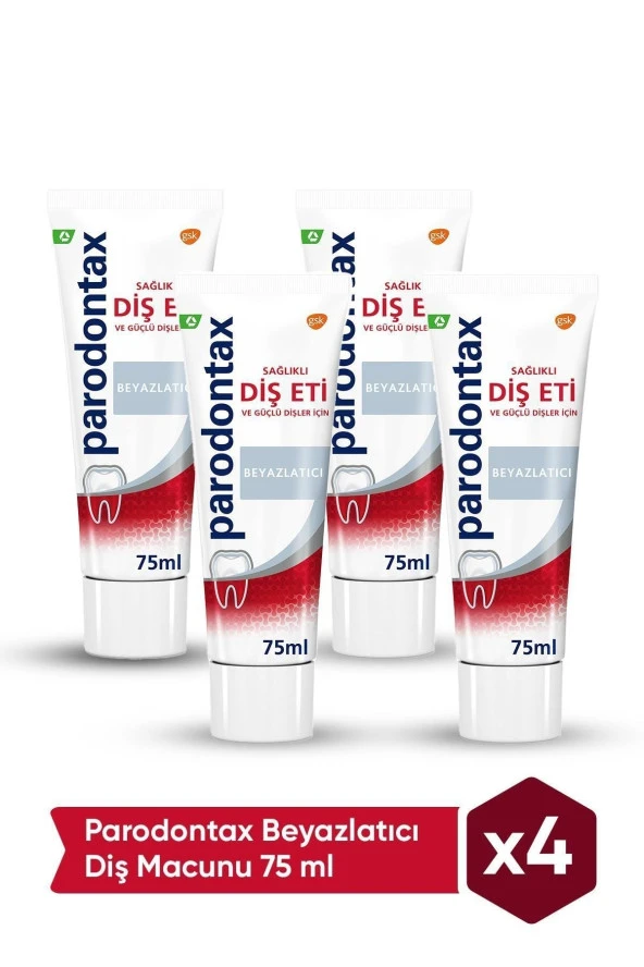 Parodontax   Beyazlatıcı Diş Macunu 75ml x 4 Adet