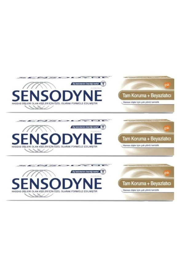 Sensodyne   Tam Koruma+ Beyazlatıcı 50 Ml Diş Macunu *3pkt × 50 Ml*