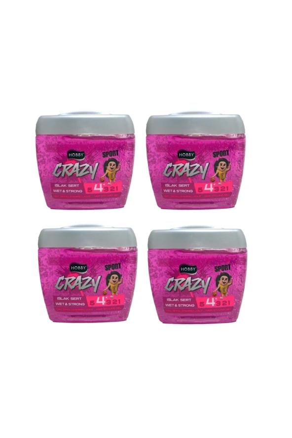 Hobby   Crazy Head Islak Sert Saç Jölesi 700 ml X 4 Adet