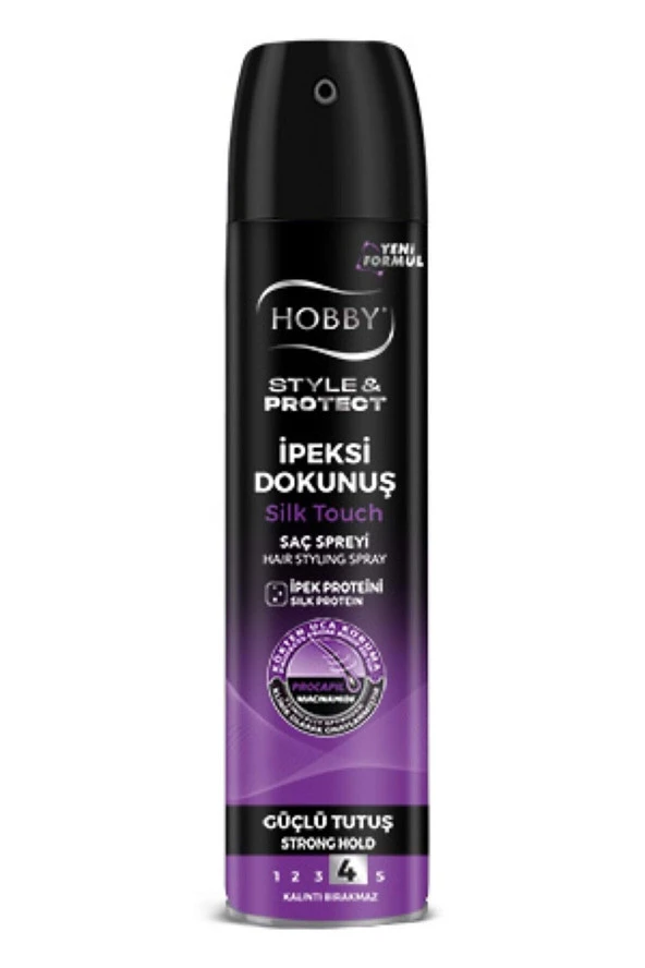 Hobby   Style & Protect Ipeksi Dokunuş Güçlü Tutuş Saç Spreyi 250ml