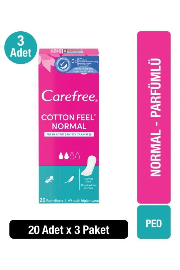Carefree   Refresh Breathable-fresh Günlük Ped 20'li X3