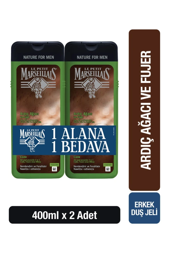 Le Petit Marseillais   Lpm Men Ardıç Ağacı Ve Füjer Duş Jeli 400ml X2