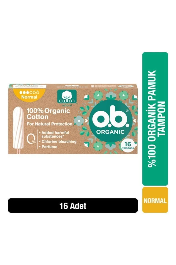 o.b.   O.b Organic Normal Tampon 16'lı Paket